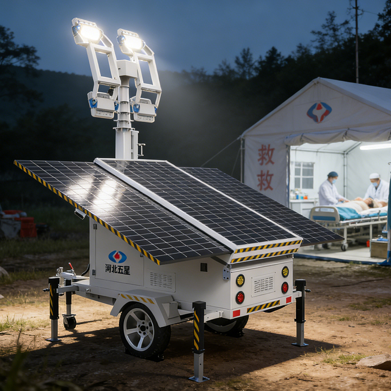 移動式光伏發電儲能應急照明災害報警搶險救災一體化方艙